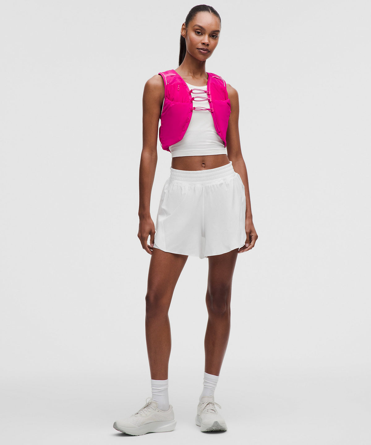 Lululemon Shake It Out High-Rise Running Short 4" - White - imagen 1