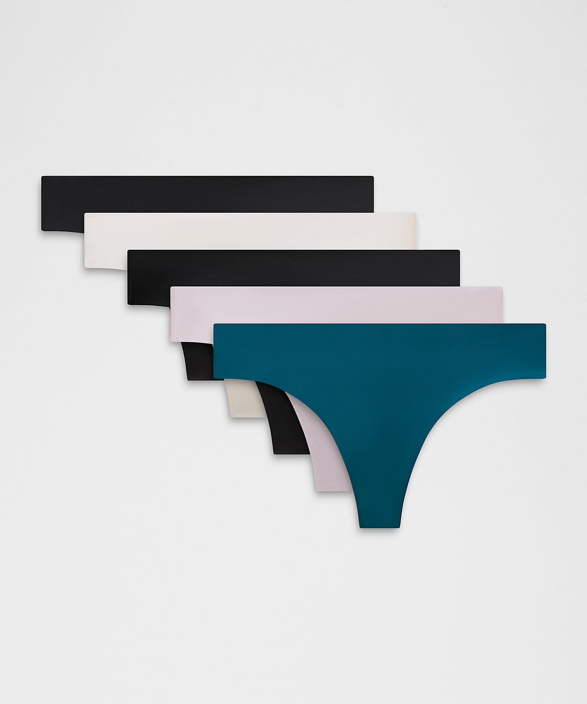 Lululemon InvisiWear Mid-Rise Thong Underwear 5 Pack - Light Ivory - imagen 1