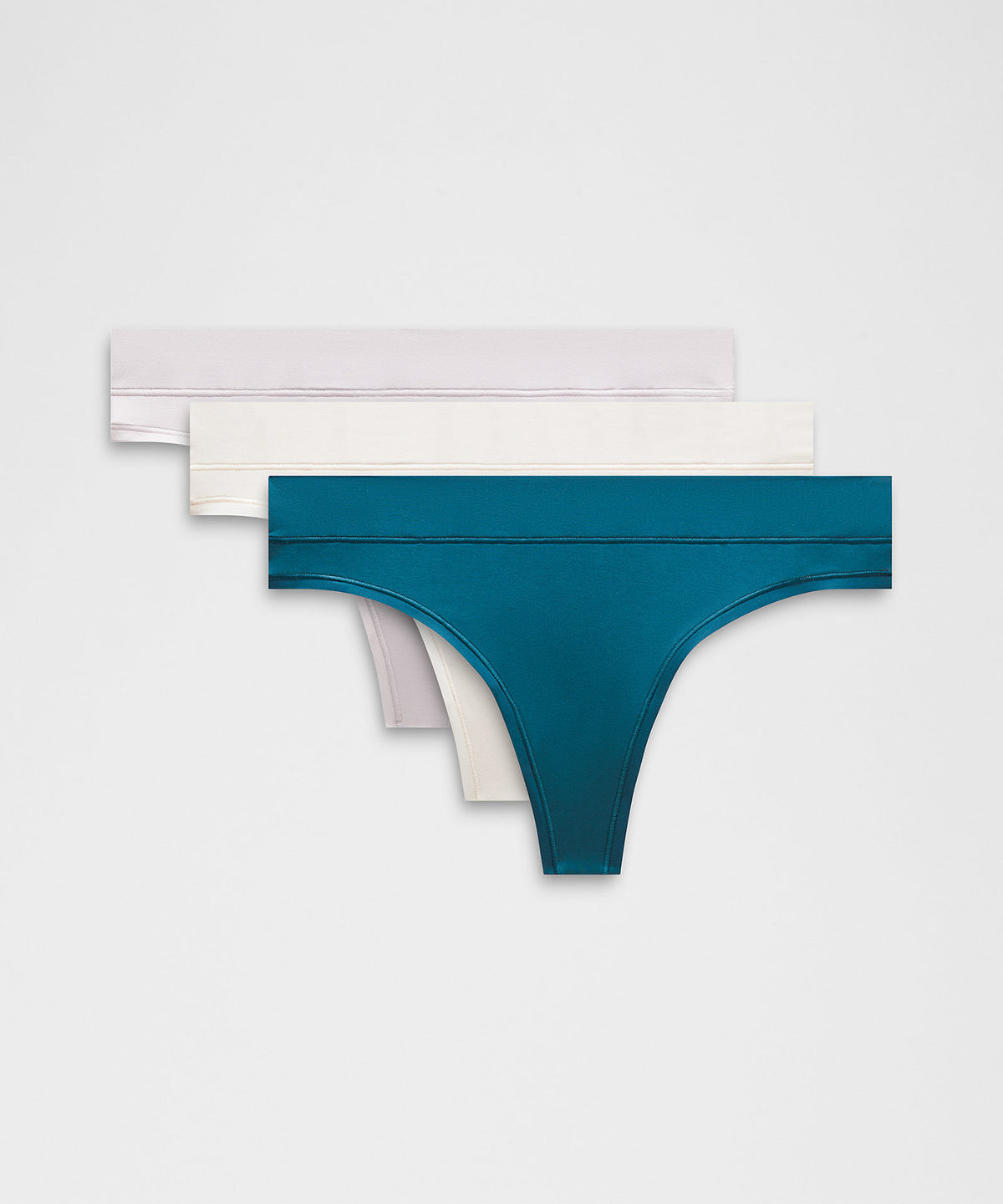 Lululemon UnderEase Mid-Rise Thong Underwear 3 Pack - Remixed Marine - imagen 1