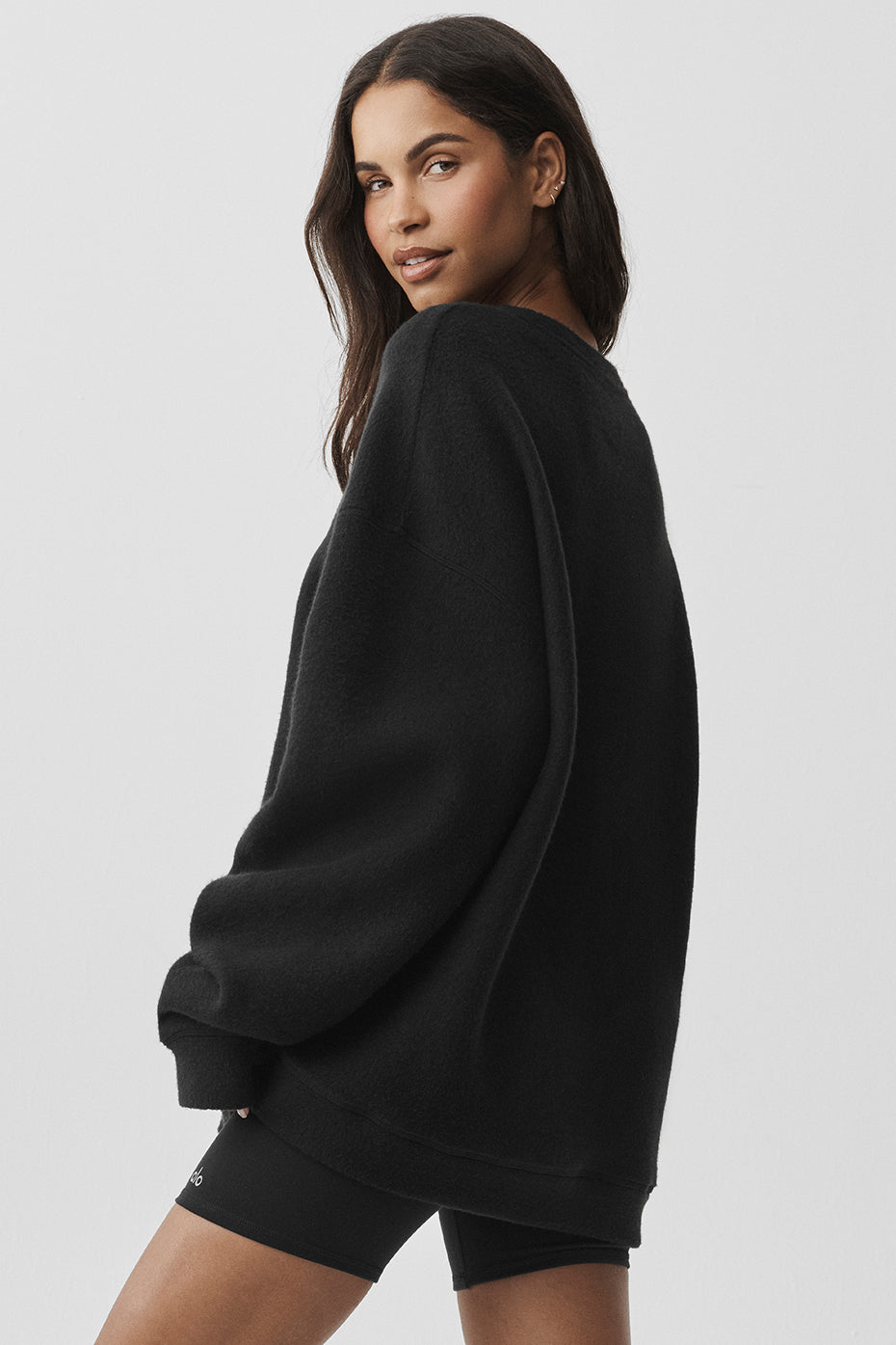 Alo Yoga Triumph Restore Crew Neck Sweatshirt - Black - imagen 2