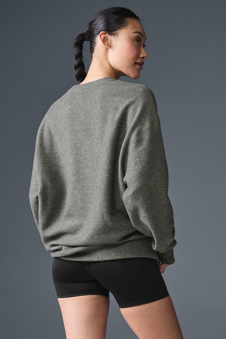 Alo Yoga Triumph Restore Crew Neck Sweatshirt - Grey Triblend - imagen 2