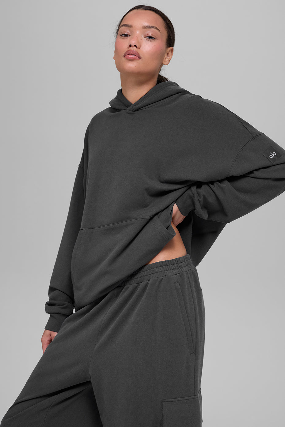 Alo Yoga Double Take Hoodie - Anthracite - imagen 1