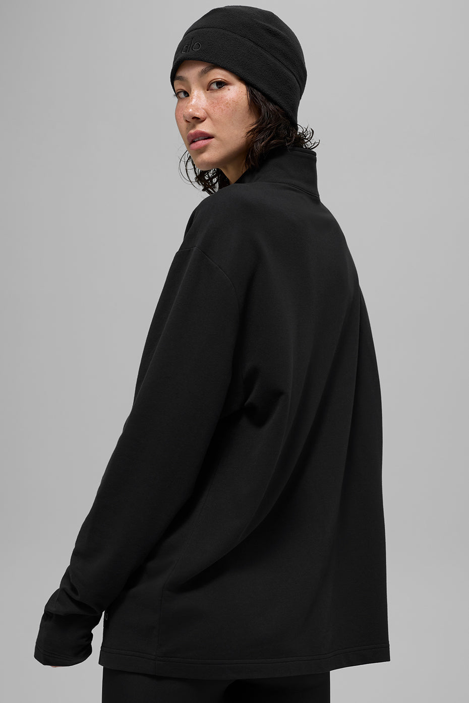 Alo Yoga Double Take Long Sleeve 1/4 Zip - Black - imagen 3