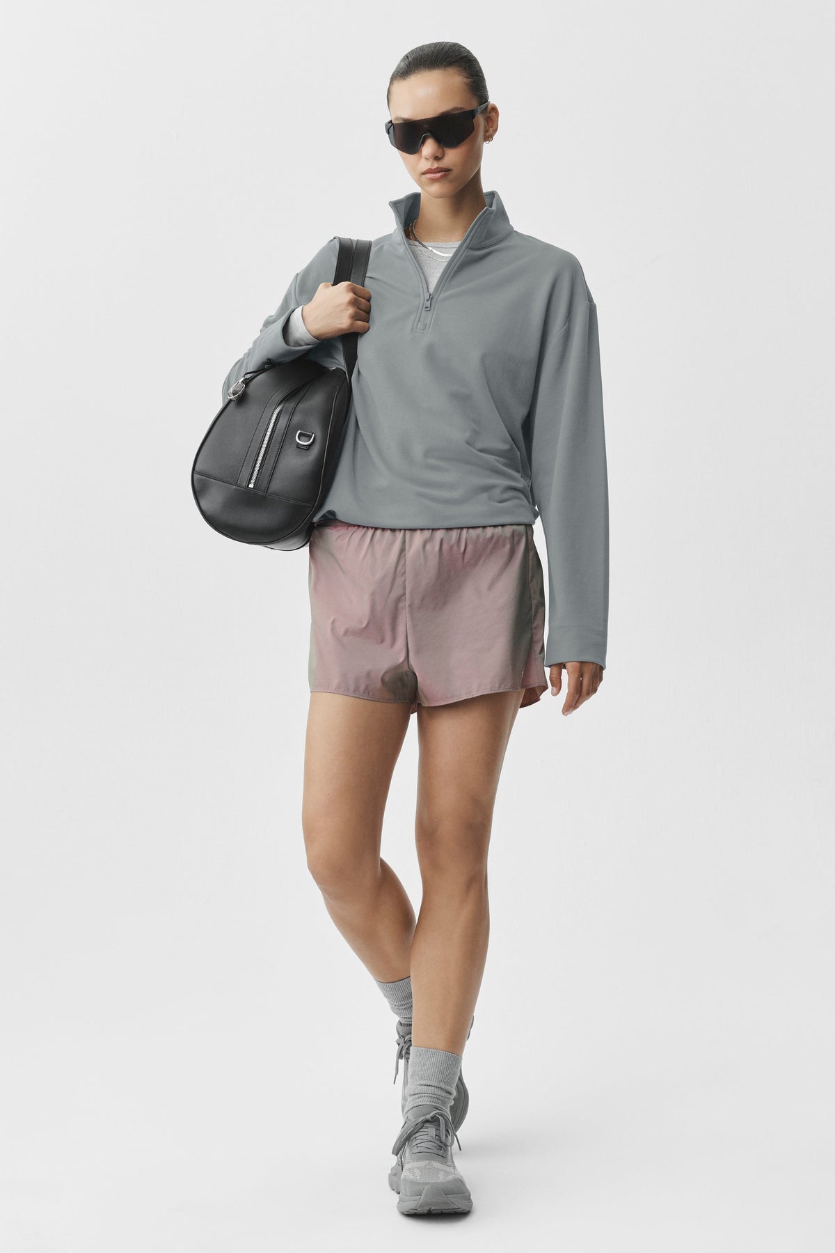 Alo Yoga Double Take Long Sleeve 1/4 Zip - Monument - imagen 4