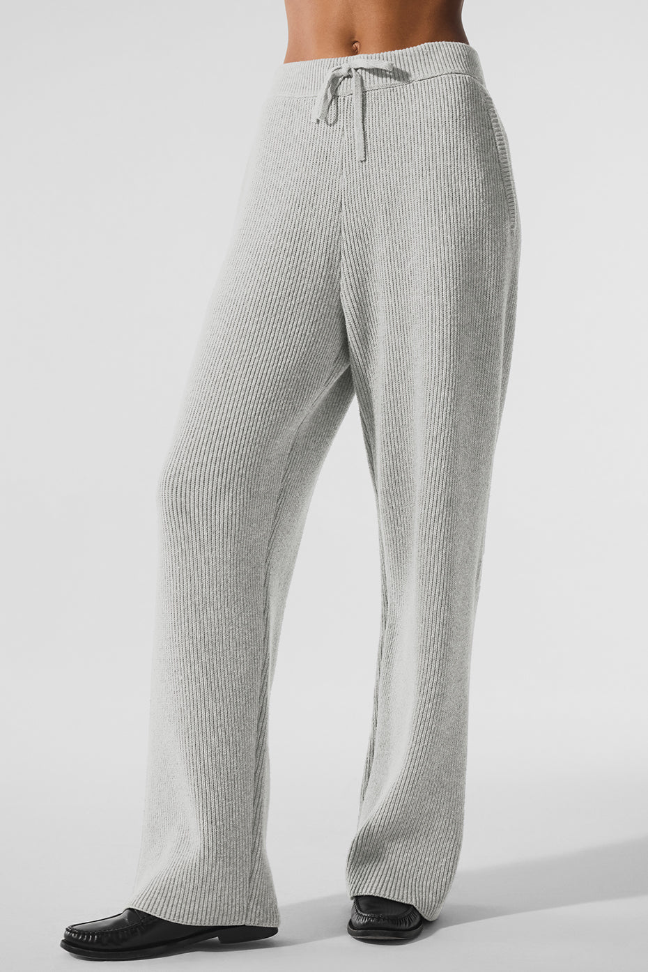 Alo Yoga Domain Rib Knit Sweatpant - Athletic Heather Grey - imagen 1