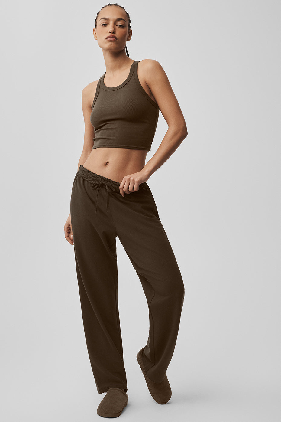 Alo Yoga Double Take Straight Leg Pant - Espresso - imagen 1