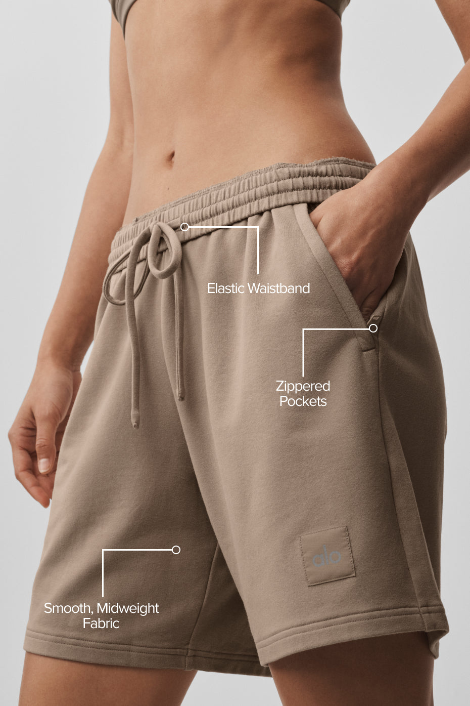 Alo Yoga 7" Double Take Short - Gravel - imagen 2