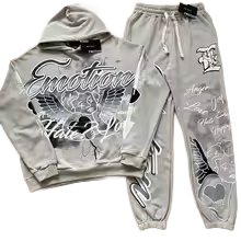 Mixed Emotion Graffiti Grey Tracksuit