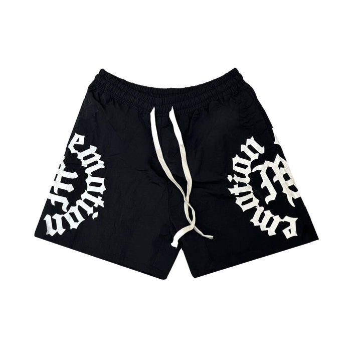 Mixed Emotional Black Circle Shorts
