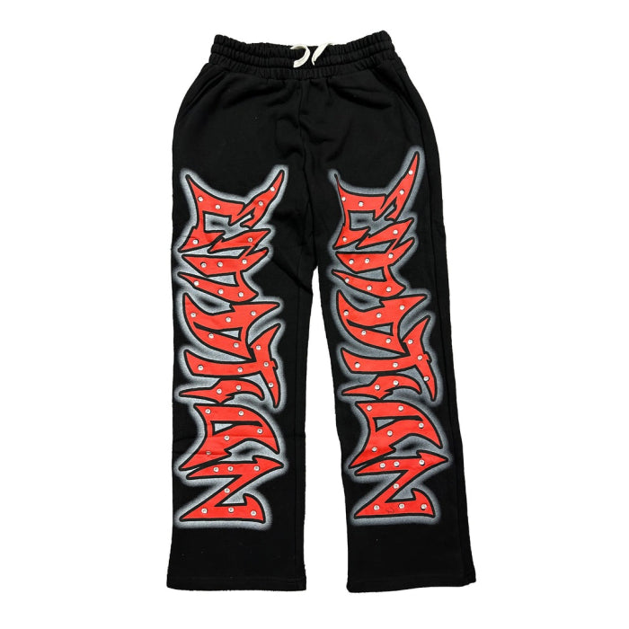 Mixed Emotional Black Graffiti Sweatpants