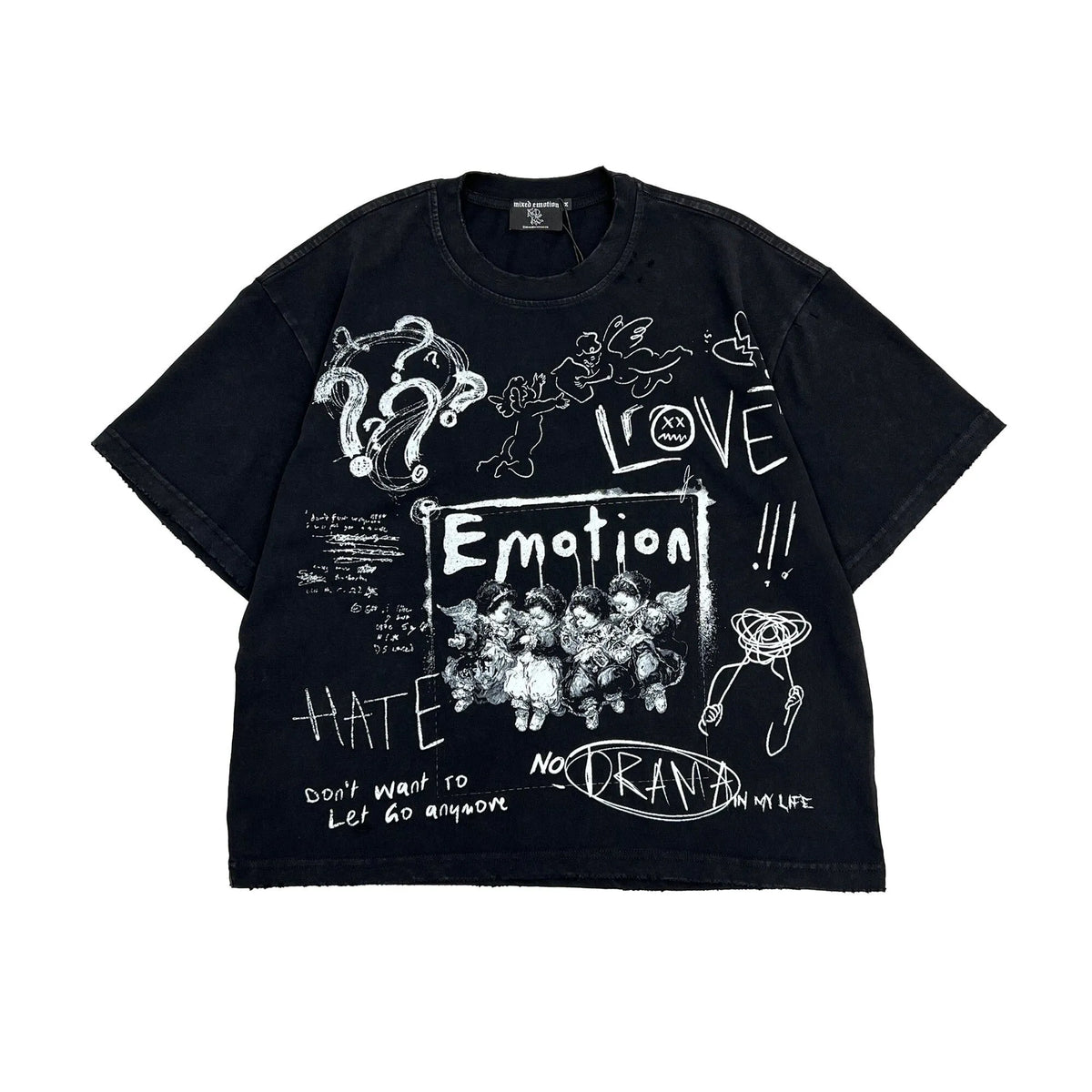 Mixed Emotional Brand Chaos Black Shirt