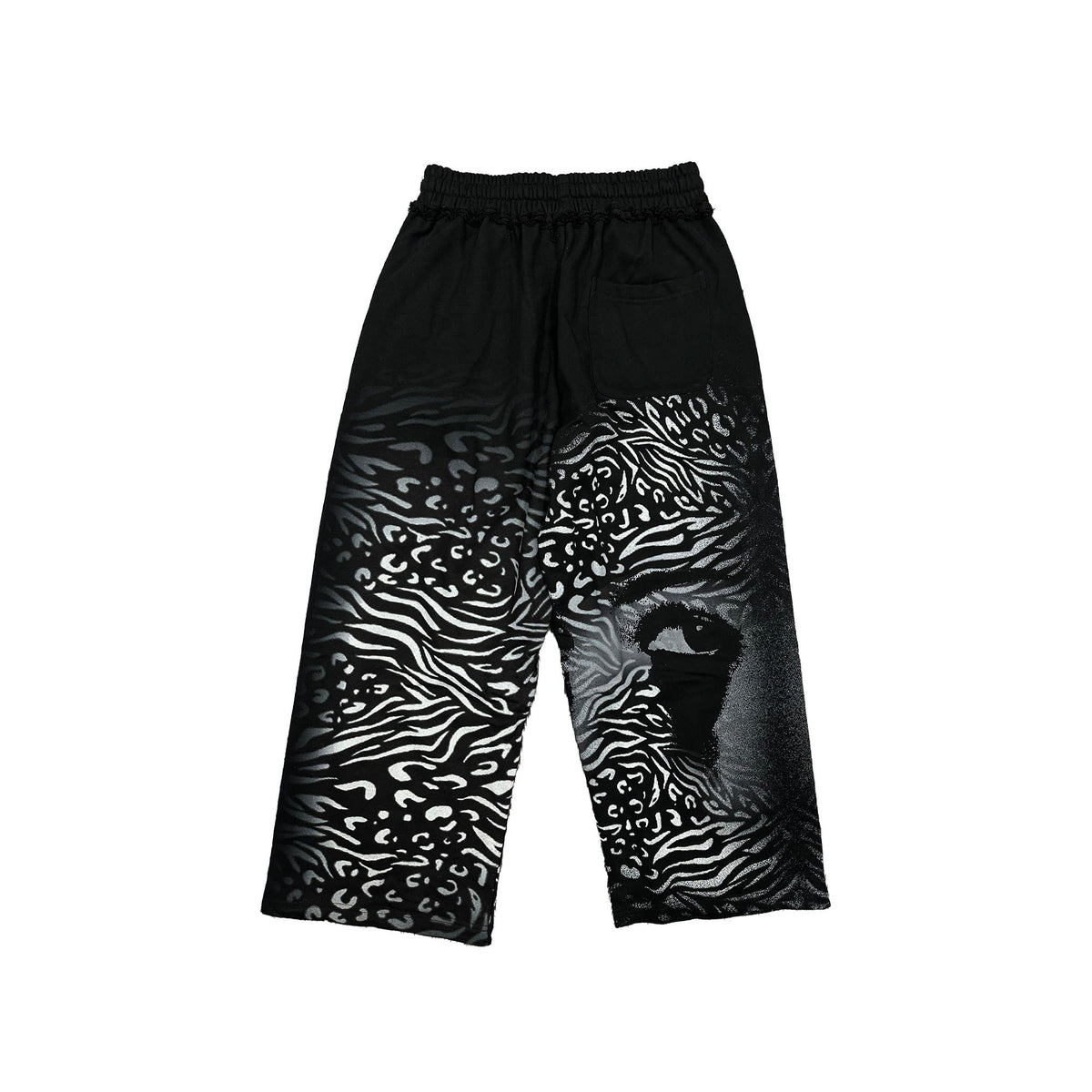 Mixed Emotional Brand Striped Black Sweatpants