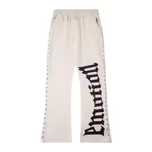 Mixed Emotional Peach Crown Sweatpants