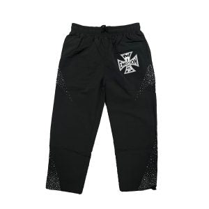 Mixed Emotion Black Classic Iron Cross Nylon Sweatpants