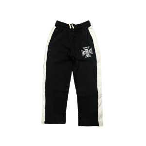 Mixed Emotion Black Iron Cross Side Stripe Sweatpants