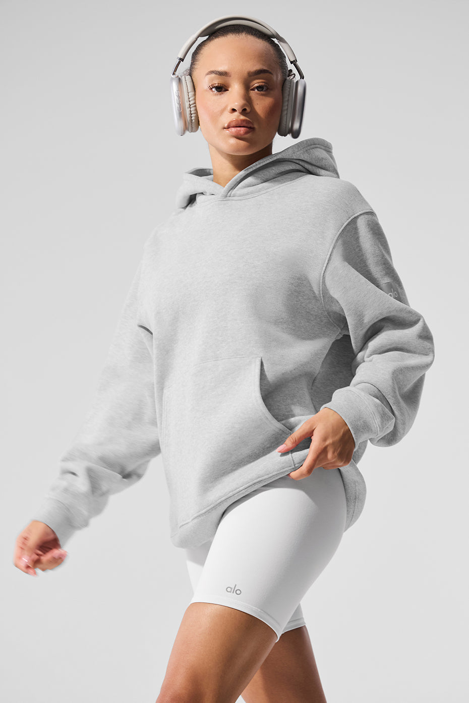 Alo Yoga Renown Heavy Weight Hoodie - Athletic Heather Grey - imagen 1
