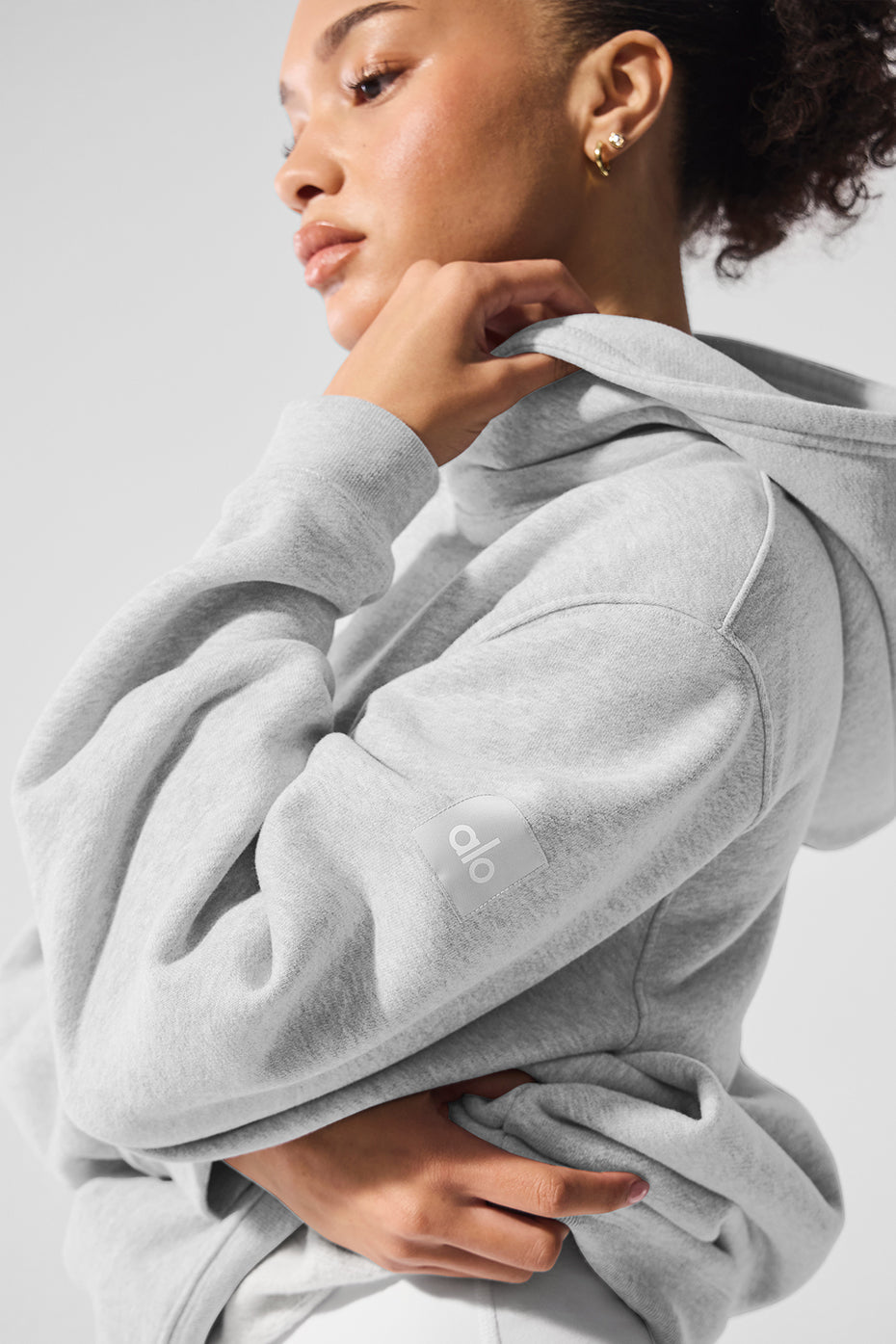 Alo Yoga Renown Heavy Weight Hoodie - Athletic Heather Grey - imagen 3
