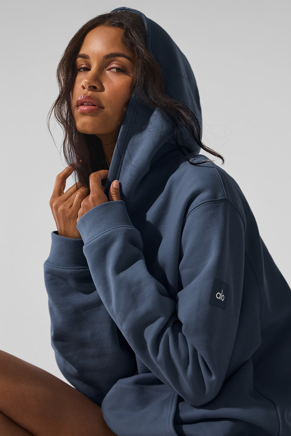 Alo Yoga Renown Heavy Weight Hoodie - Bluestone - imagen 2