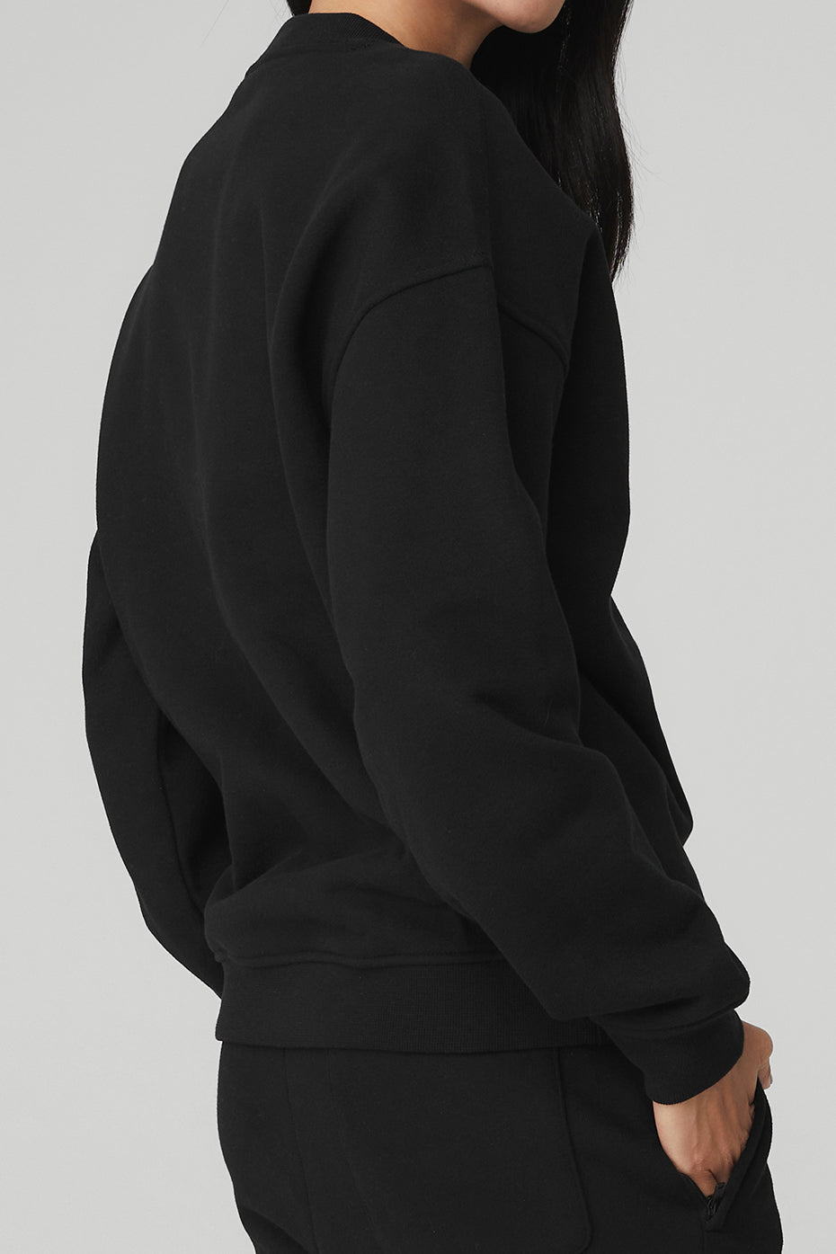 Alo Yoga Renown Heavy Weight Crew Neck Pullover - Black - imagen 5
