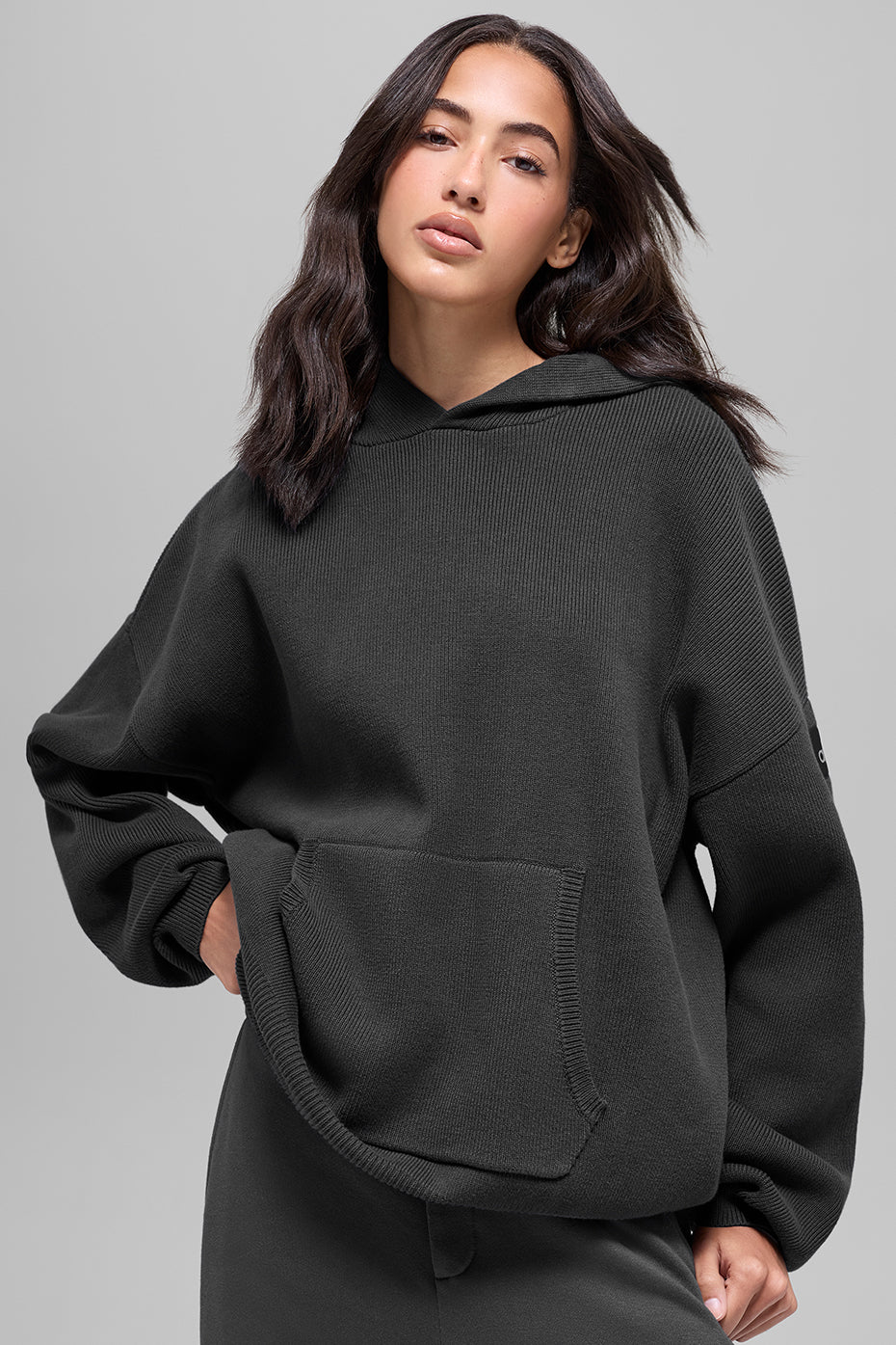 Alo Yoga Scholar Hooded Sweater - Anthracite - imagen 1