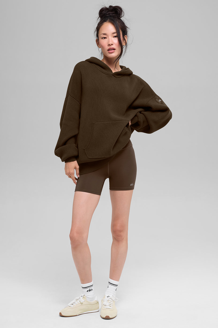 Alo Yoga Scholar Hooded Sweater - Espresso - imagen 5