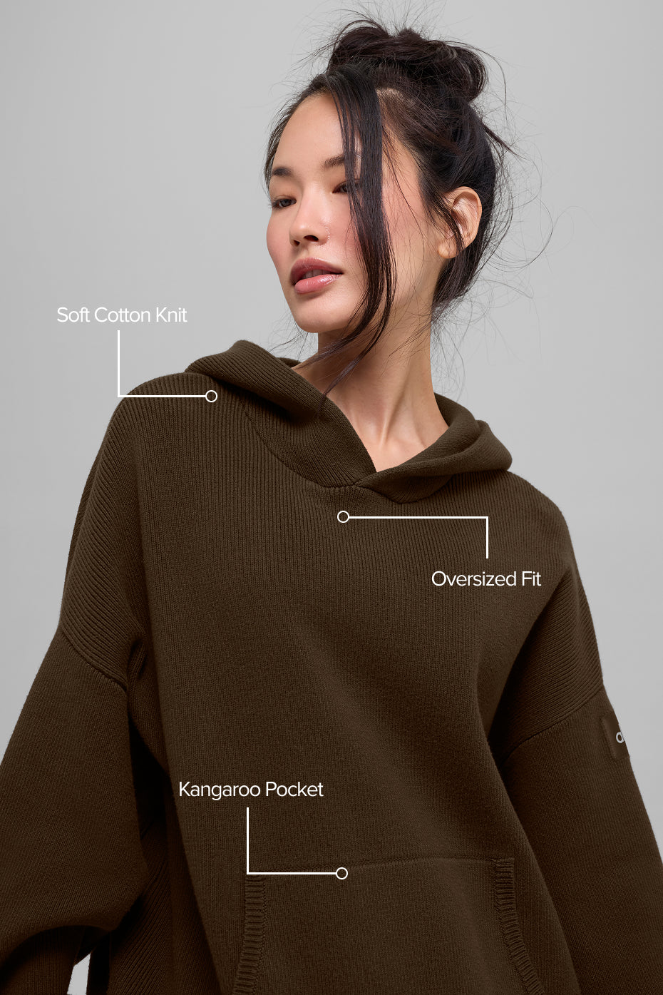 Alo Yoga Scholar Hooded Sweater - Espresso - imagen 2