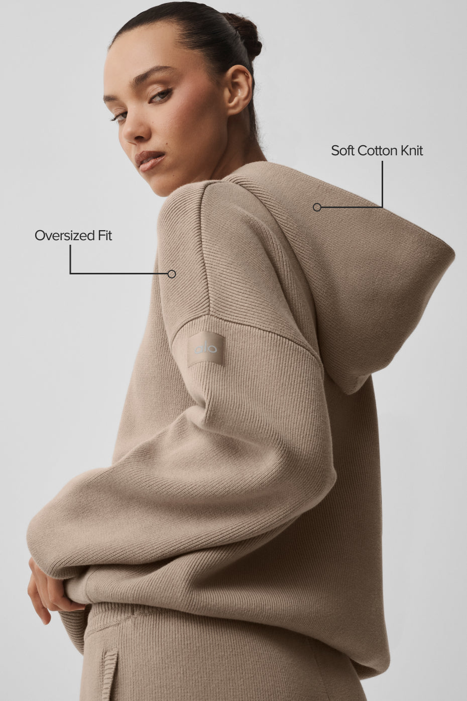 Alo Yoga Scholar Hooded Sweater - Gravel - imagen 2