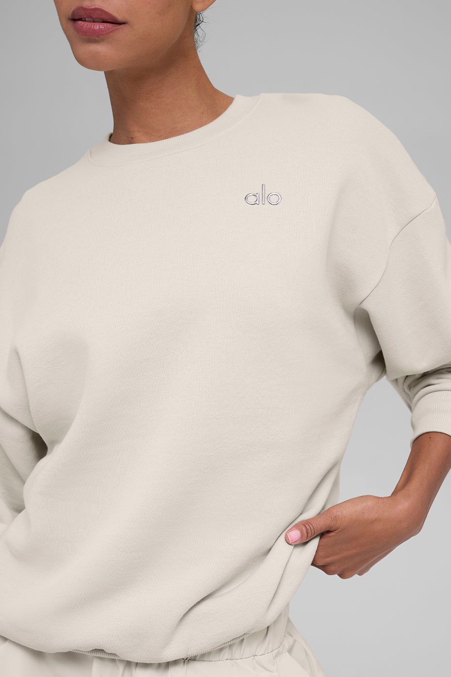 Alo Yoga Accolade Crew Neck Pullover - Bone - imagen 3