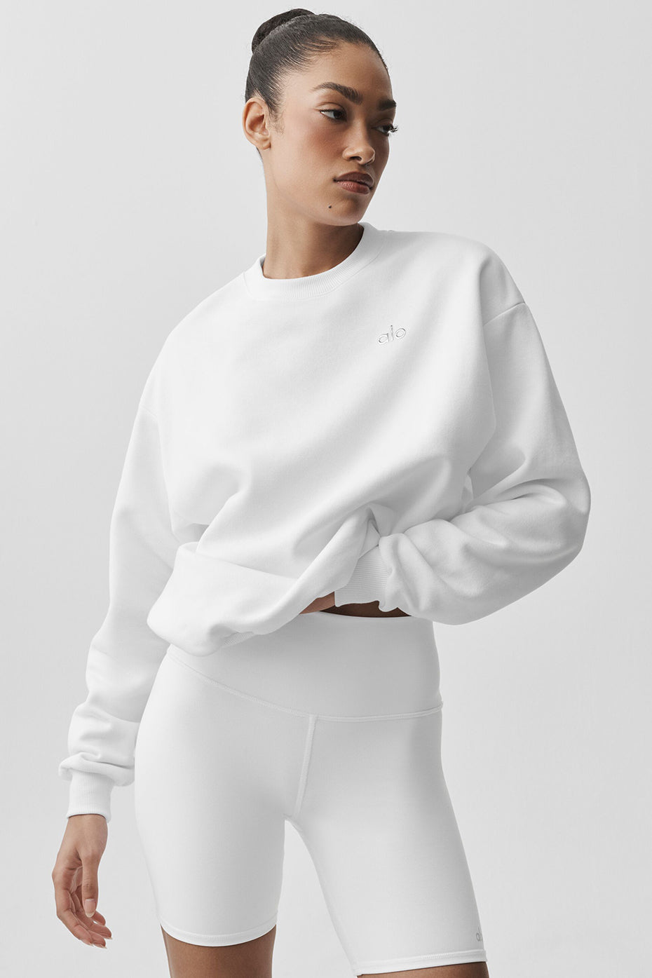Alo Yoga Accolade Crew Neck Pullover - White - imagen 1