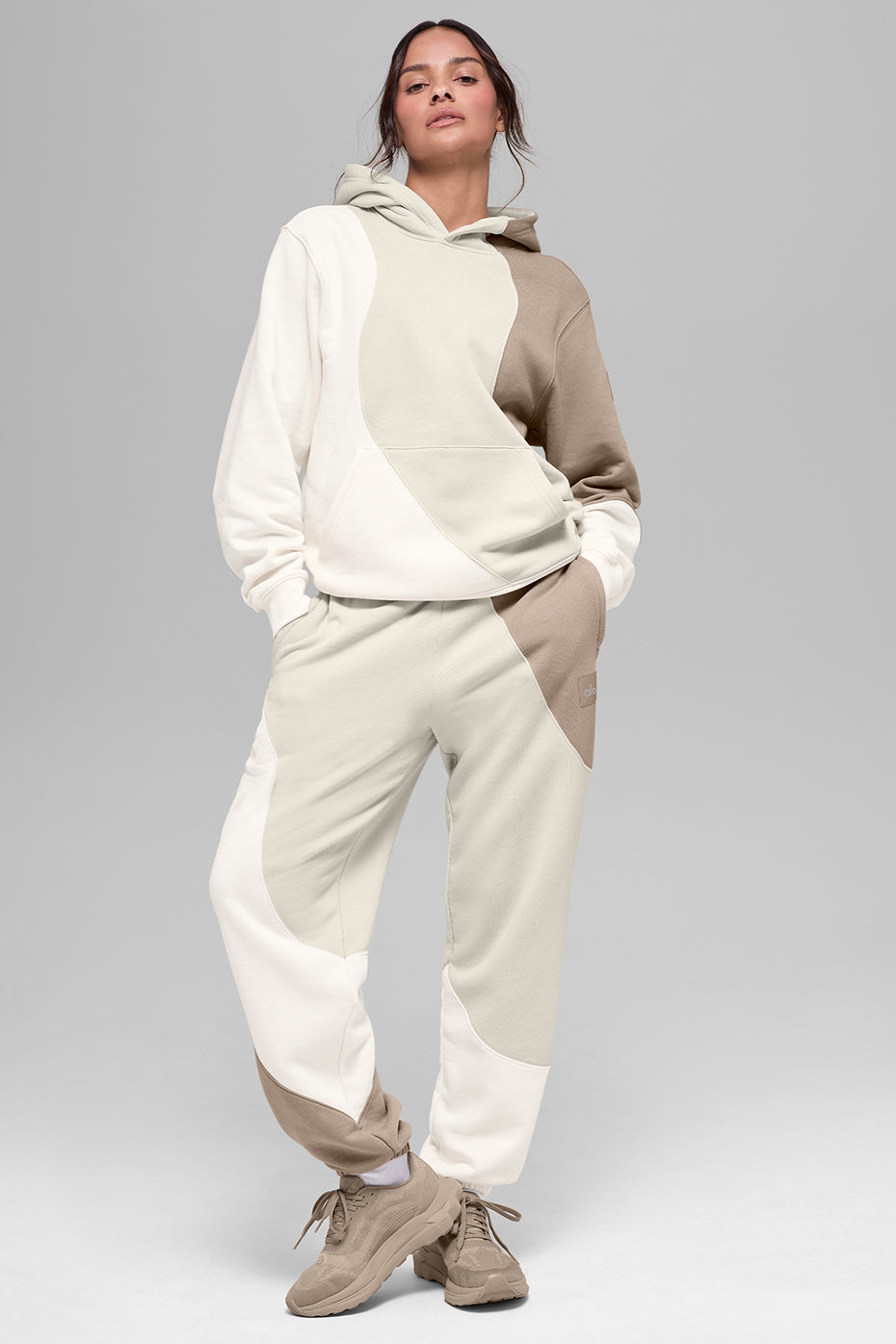 Alo Yoga Make Waves Hoodie - Ivory/Bone/Gravel - imagen 1