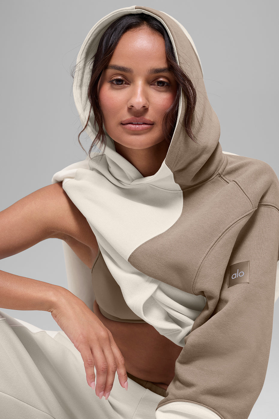 Alo Yoga Make Waves Hoodie - Ivory/Bone/Gravel - imagen 3