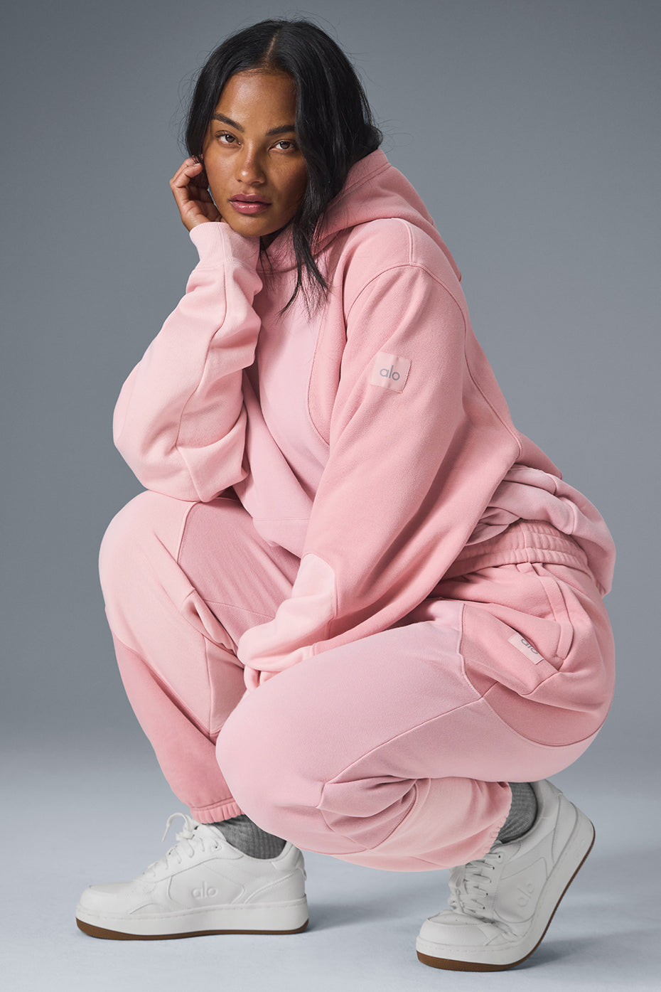 Alo Yoga Make Waves Hoodie - Sunset Pink Tonal - imagen 4