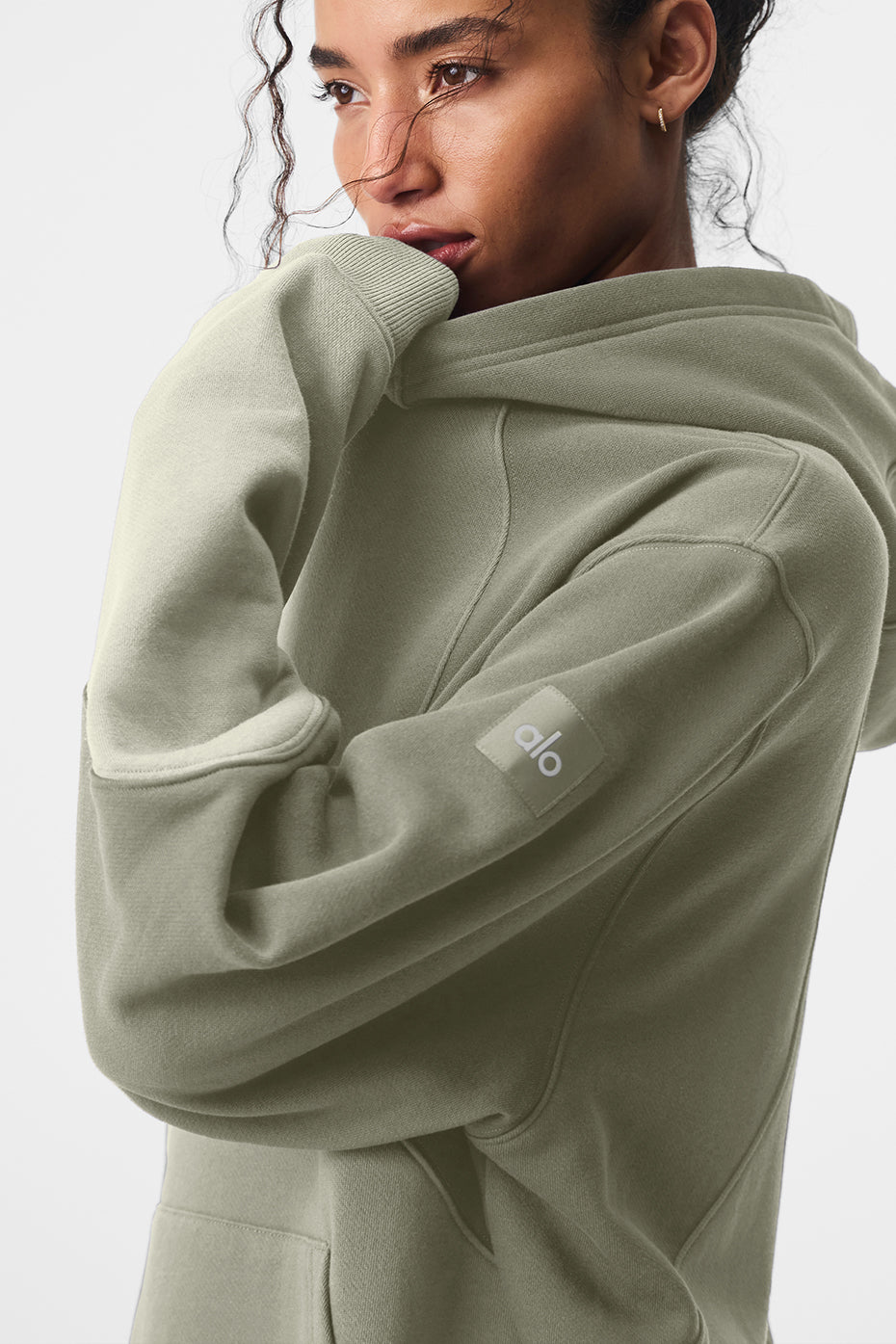 Alo Yoga Make Waves Hoodie - Limestone Tonal - imagen 4