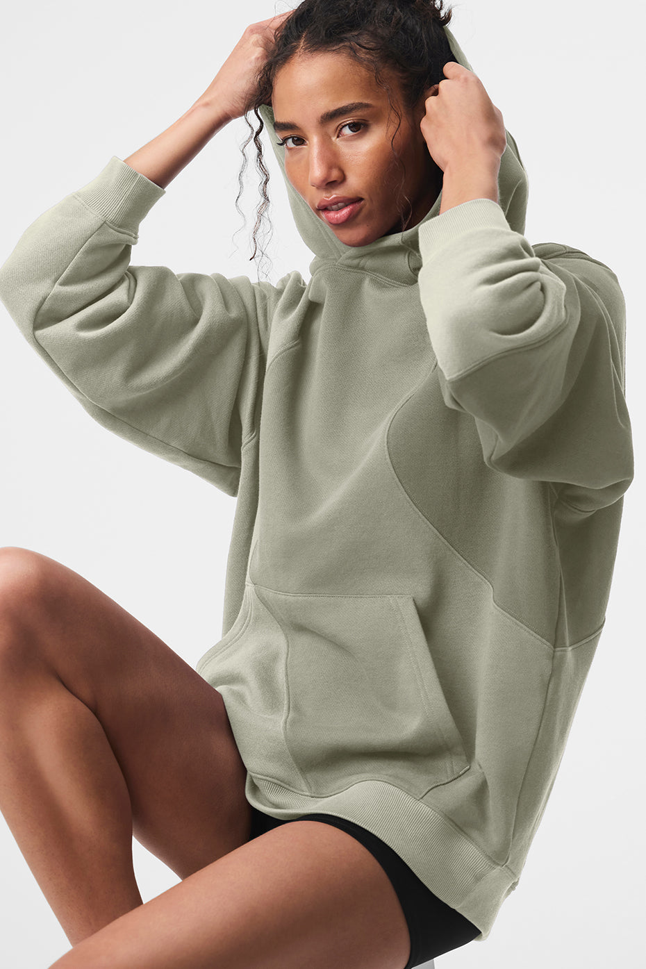 Alo Yoga Make Waves Hoodie - Limestone Tonal - imagen 5