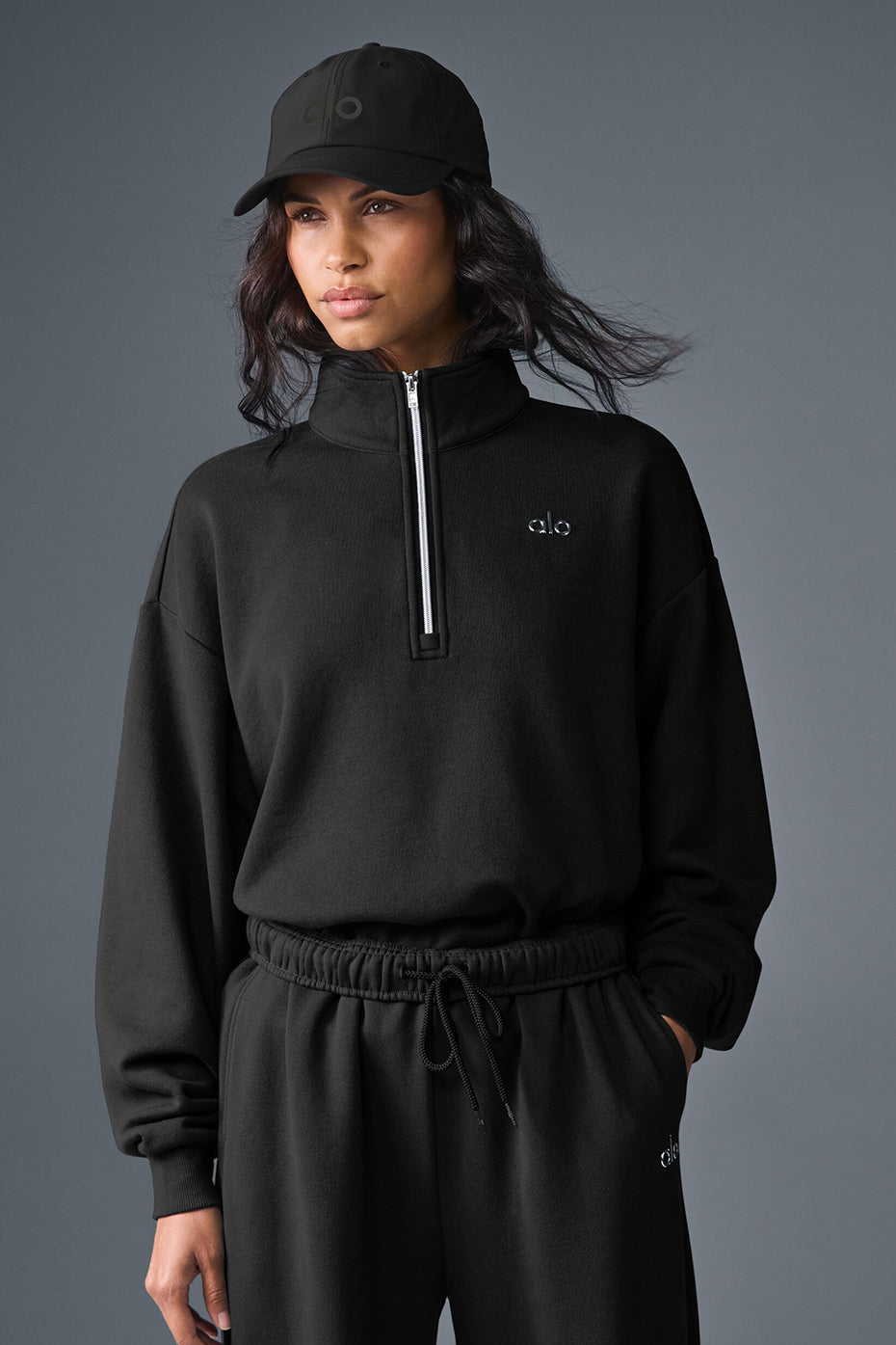 Alo Yoga Accolade 1/4 Zip Pullover - Black - imagen 2
