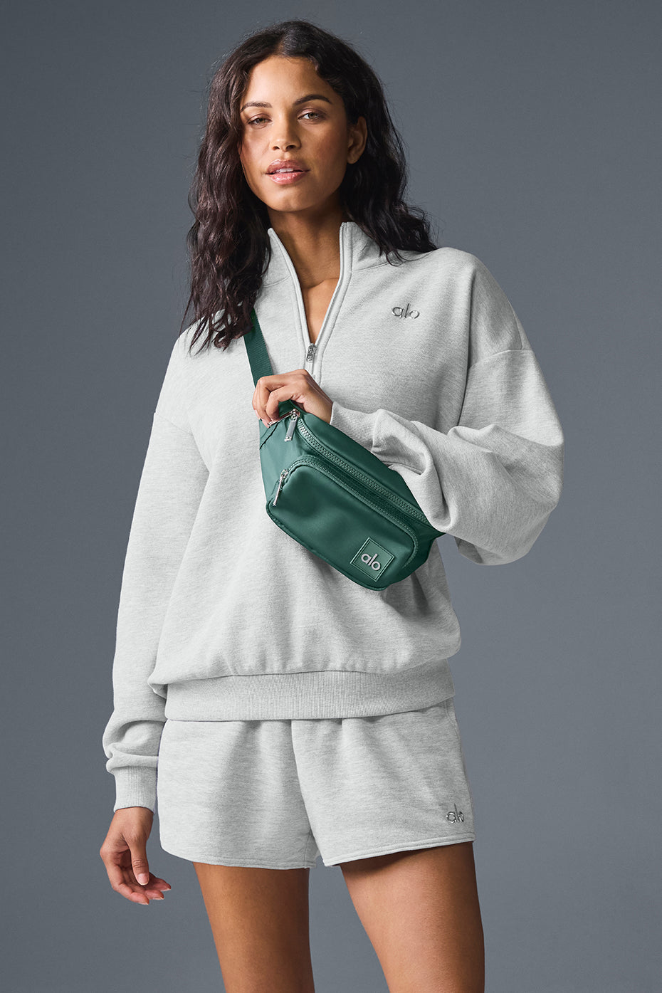 Alo Yoga Accolade 1/4 Zip Pullover - Athletic Heather Grey - imagen 5