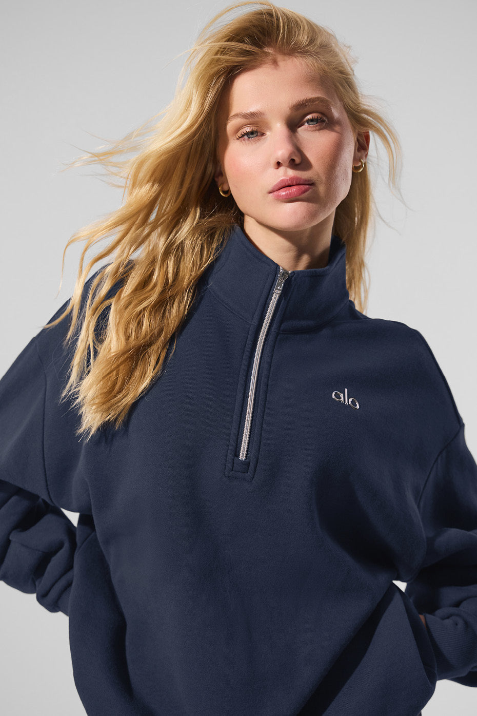 Alo Yoga Accolade 1/4 Zip Pullover - Navy - imagen 4