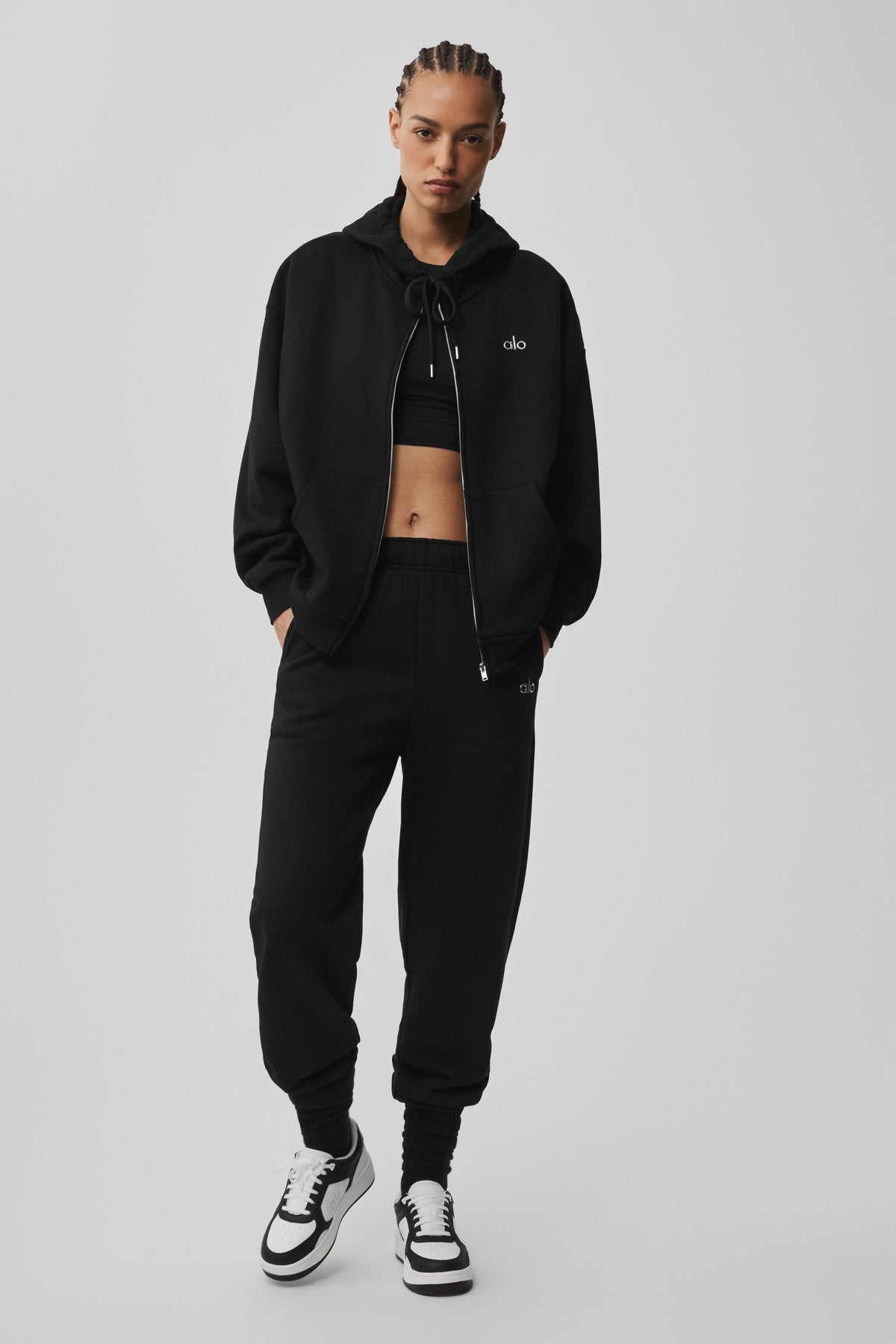 Alo Yoga Accolade Full Zip Hoodie - Black - imagen 5
