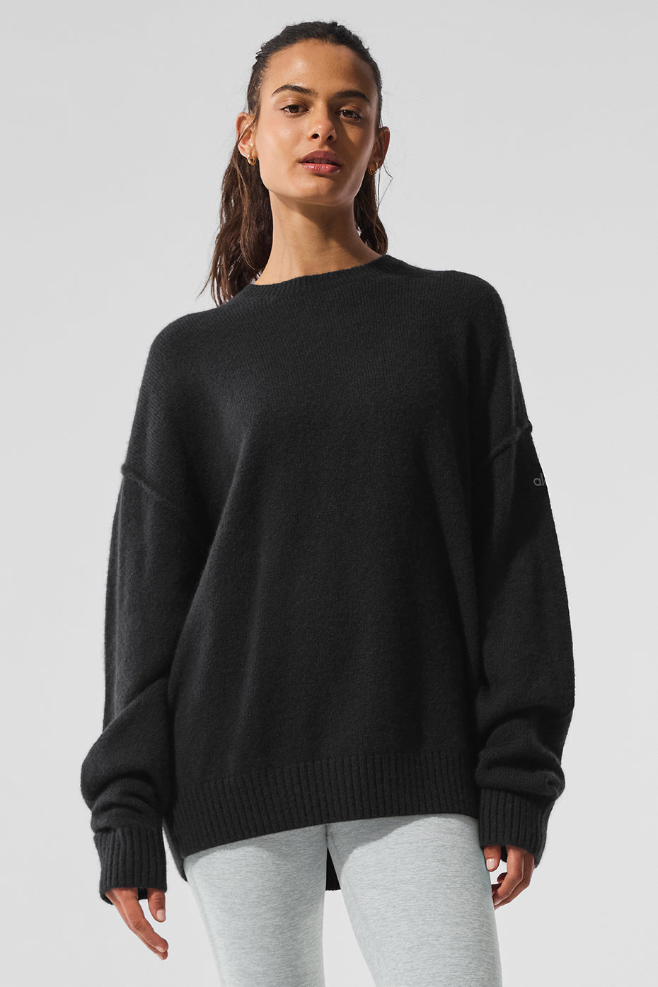 Alo Yoga Unisex Wool Cashmere New Class Crewneck Sweater - Black - imagen 1
