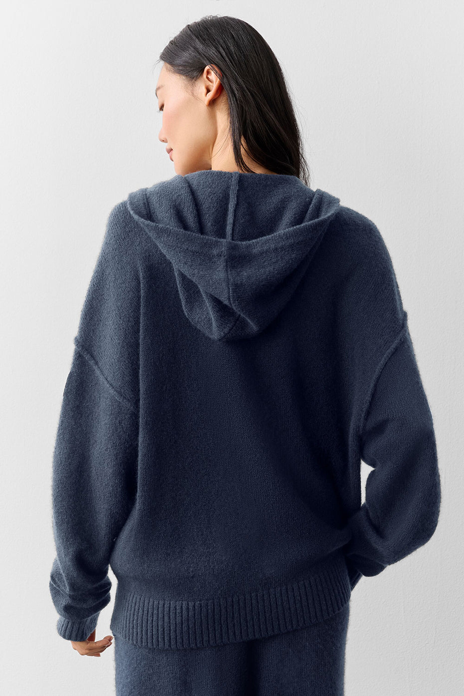 Alo Yoga Wool Cashmere New Class Full Zip Hoodie - Navy - imagen 3