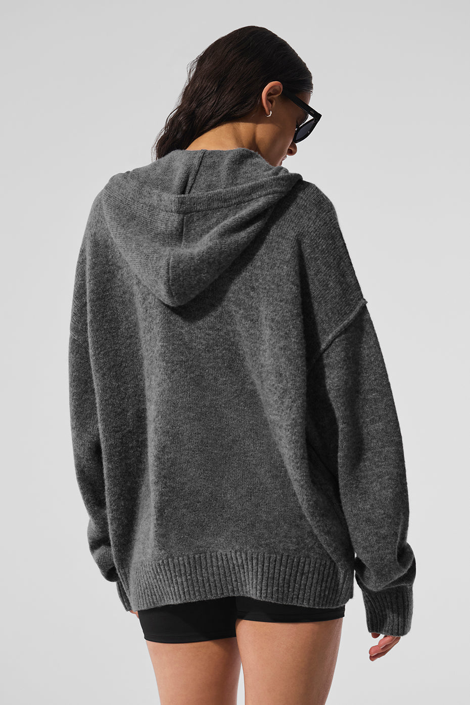 Alo Yoga Wool Cashmere New Class Full Zip Hoodie - Platinum Grey - imagen 3