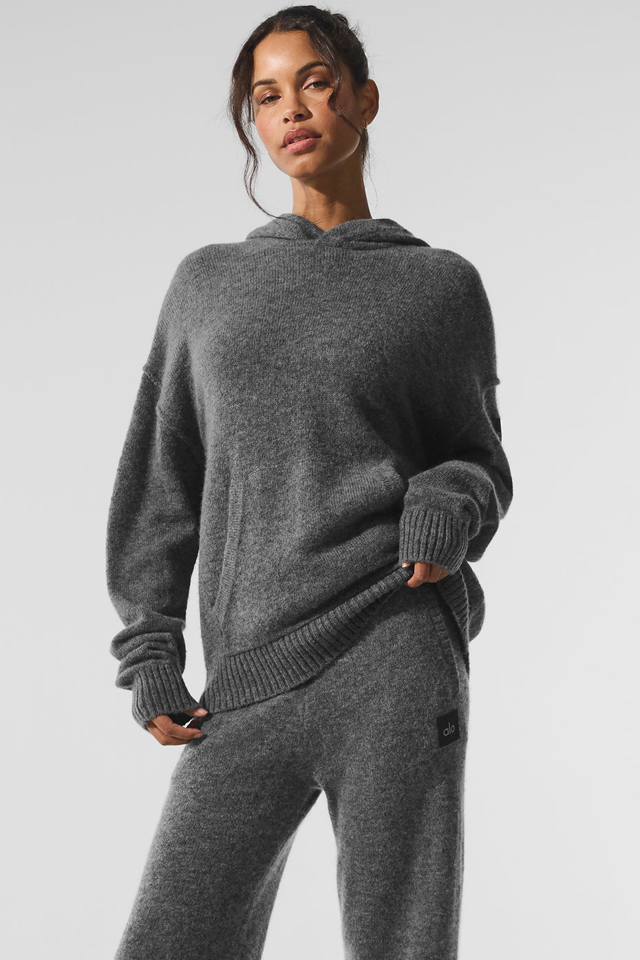 Alo Yoga Wool Cashmere New Class Hoodie - Platinum Grey - imagen 1