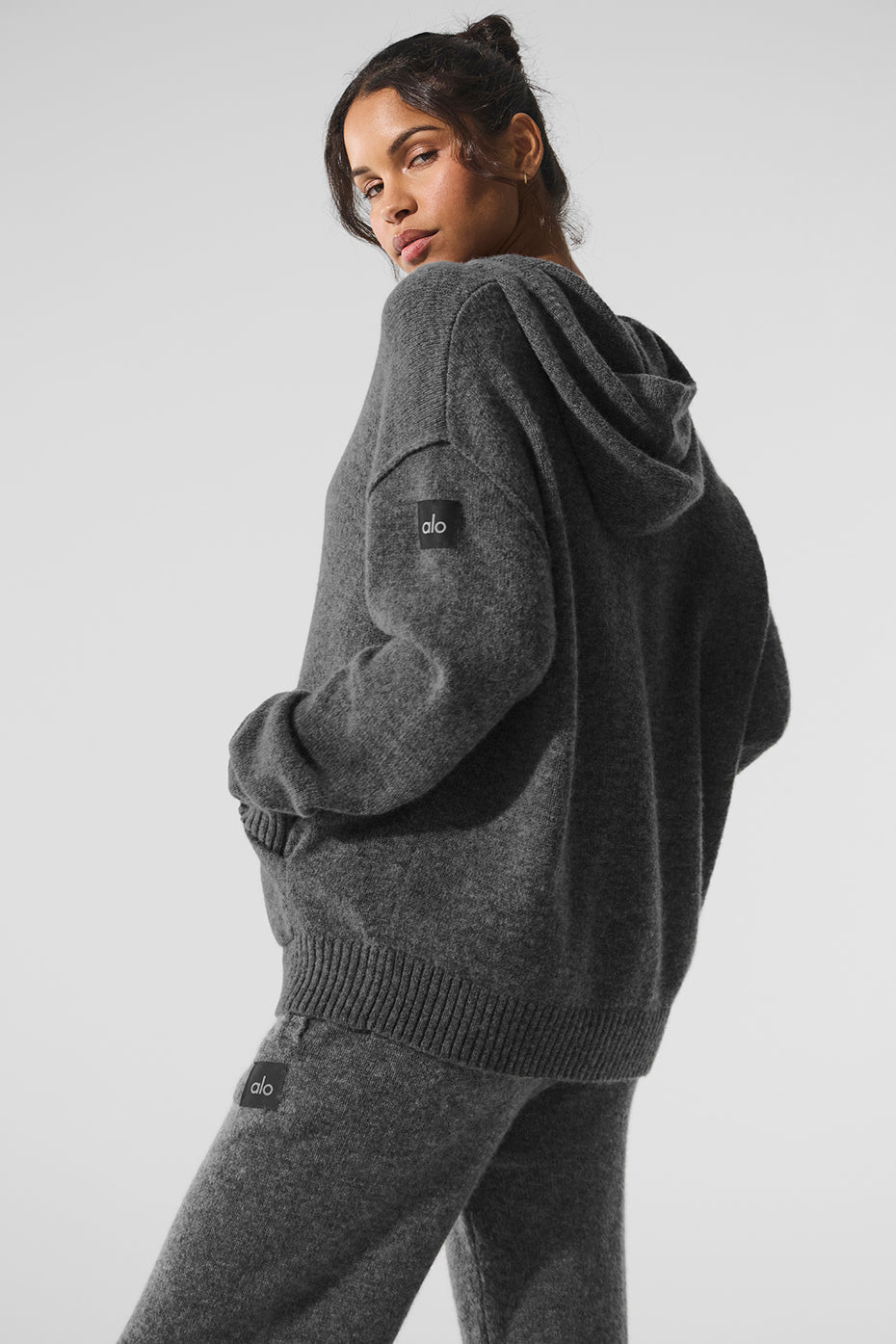 Alo Yoga Wool Cashmere New Class Hoodie - Platinum Grey - imagen 4
