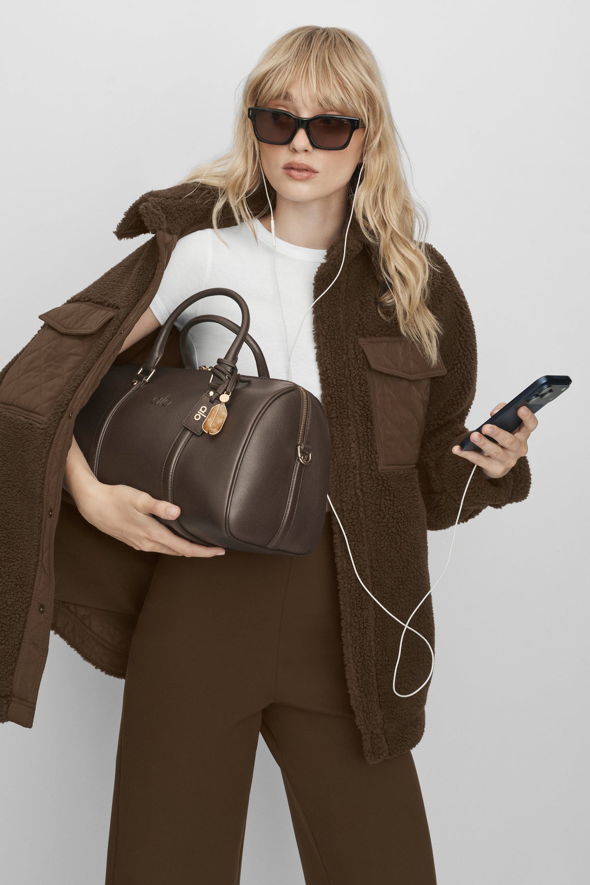Alo Yoga Sherpa Edge Shacket - Espresso - imagen 1