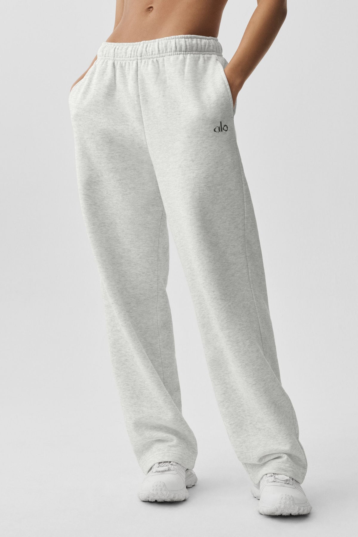 Alo Yoga Accolade Straight Leg Sweatpant - White Heather - imagen 1
