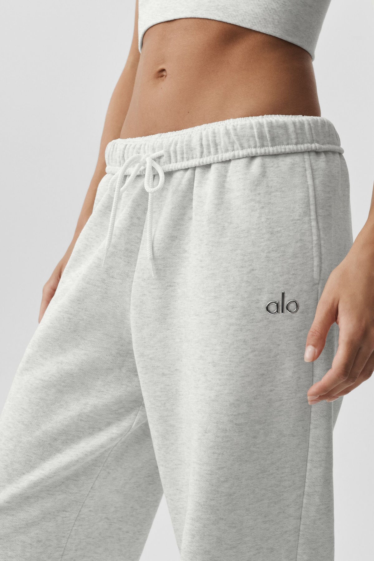 Alo Yoga Accolade Straight Leg Sweatpant - White Heather - imagen 3