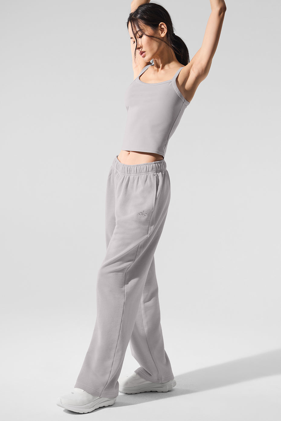 Alo Yoga Washed Accolade Straight Leg Sweatpant - Grey Sky Wash - imagen 1