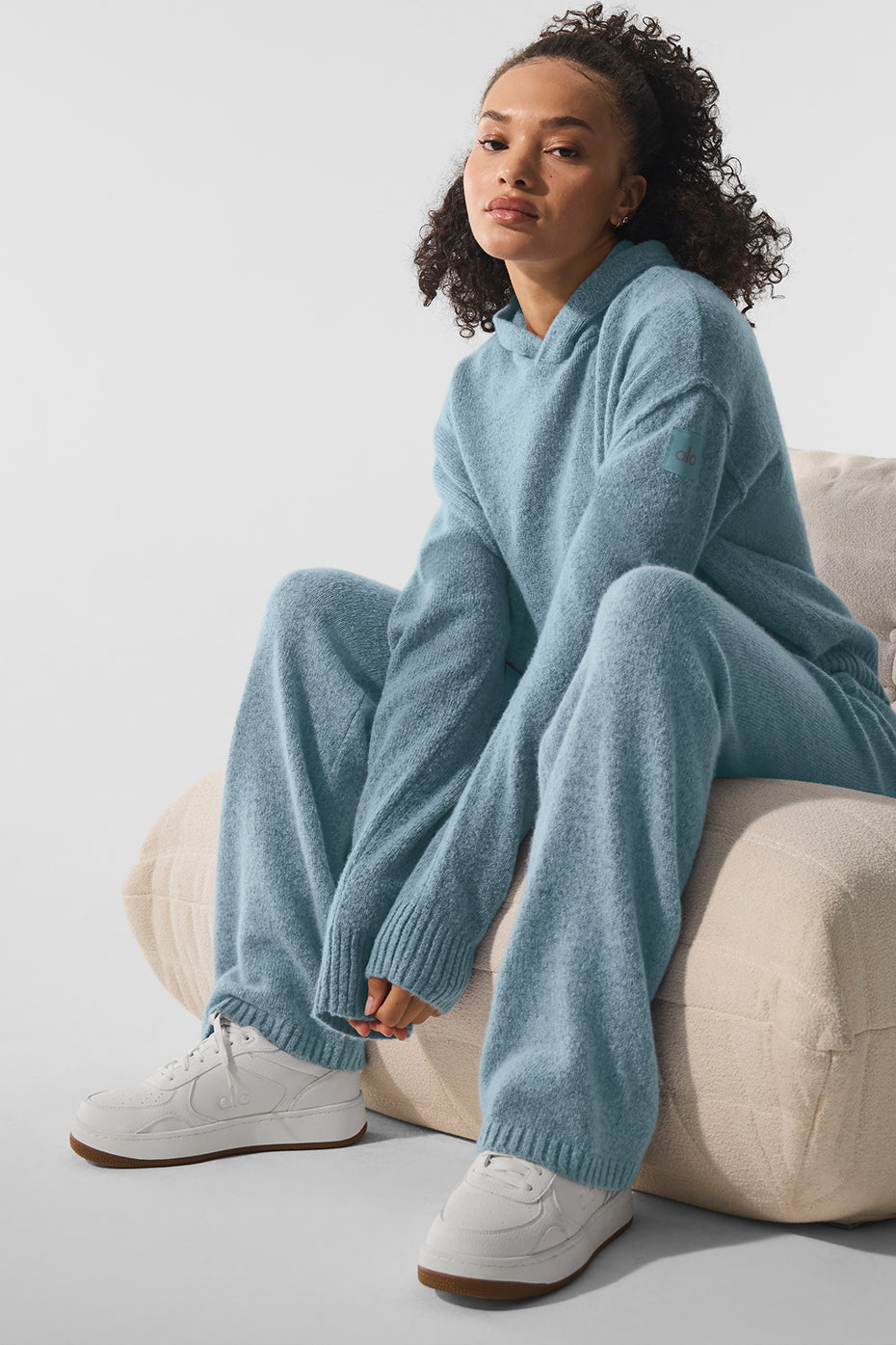 Alo Yoga Wool Cashmere New Class Sweatpant - Celestial Blue Granite Heather - imagen 3