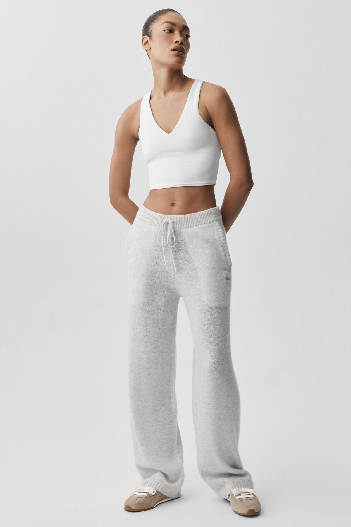 Alo Yoga Wool Cashmere New Class Sweatpant - White Heather - imagen 4