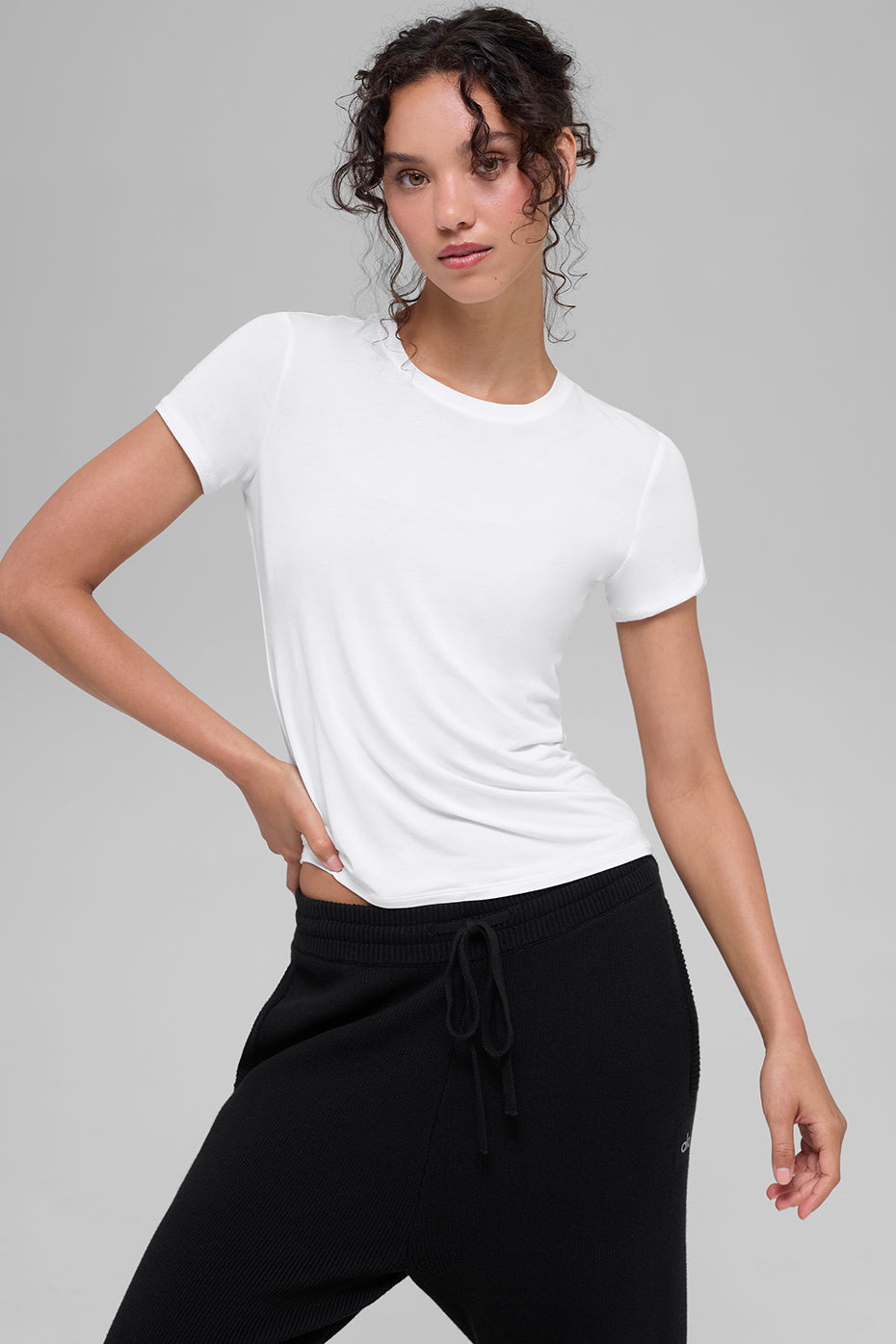 Alo Yoga All Day Short Sleeve - White - imagen 3